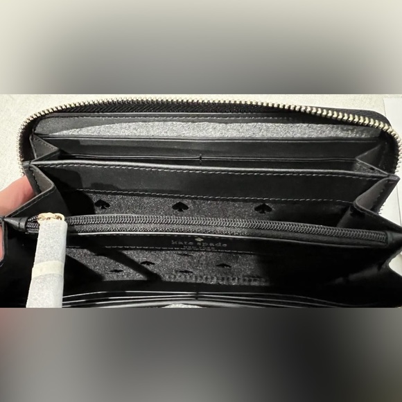 NEW Kate spade wallet - STACI black zip around leather wallet NEW $225 ♠️ - Picture 4 of 4